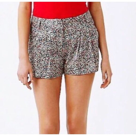 Anthropologie COREY LYNN CALTER Ditzy Floral Print Silk/Cotton Shorts Size 10 - Picture 1 of 9